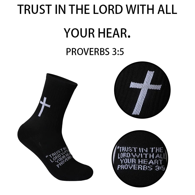 4 Pairs Christian Prayer Socks